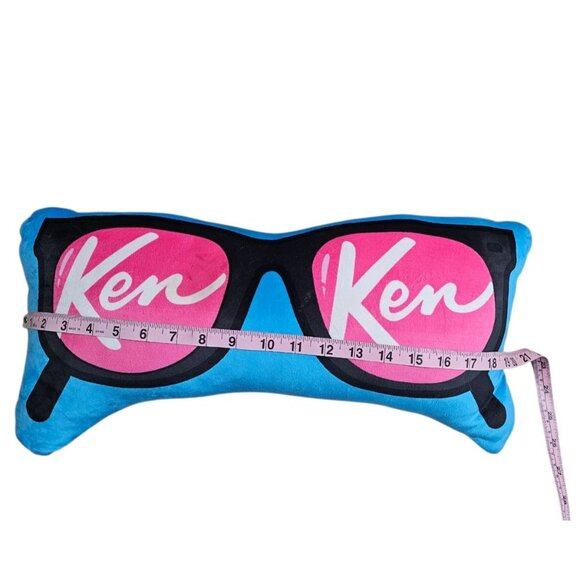 Barbie Ken Sunglasses Pillow Blue Pink Retro Accent Cushion 18x8 Cool Hip Soft - Picture 5 of 5